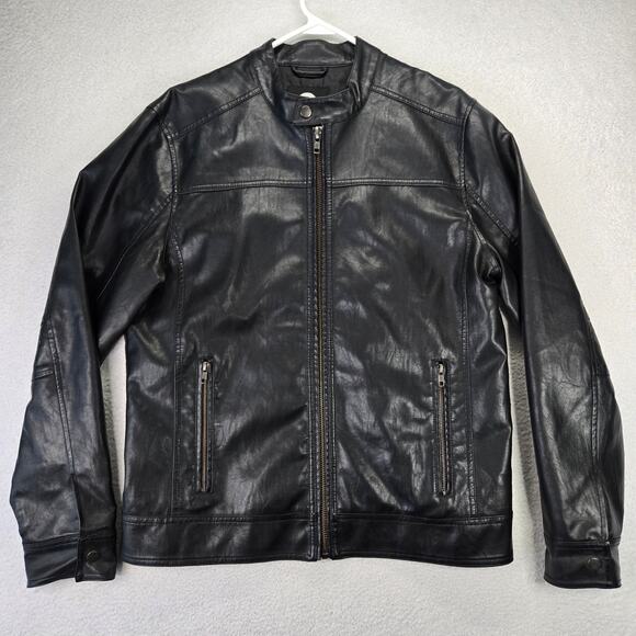 Guess Embroidered Faux Leather Jacket Womens Large Snake Skull Grunge Punk Rock - Picture 3 of 14